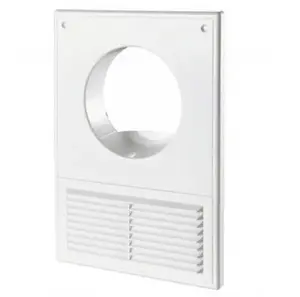 Ventika MW100AKU Ventilation Grille with Mesh and 100mm Round Connection, White