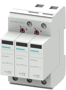 Siemens SENTRON 5SD7483-0KK02 Type 2 Surge Protection Device for Photovoltaic Systems, 1000V DC, 3-Pole