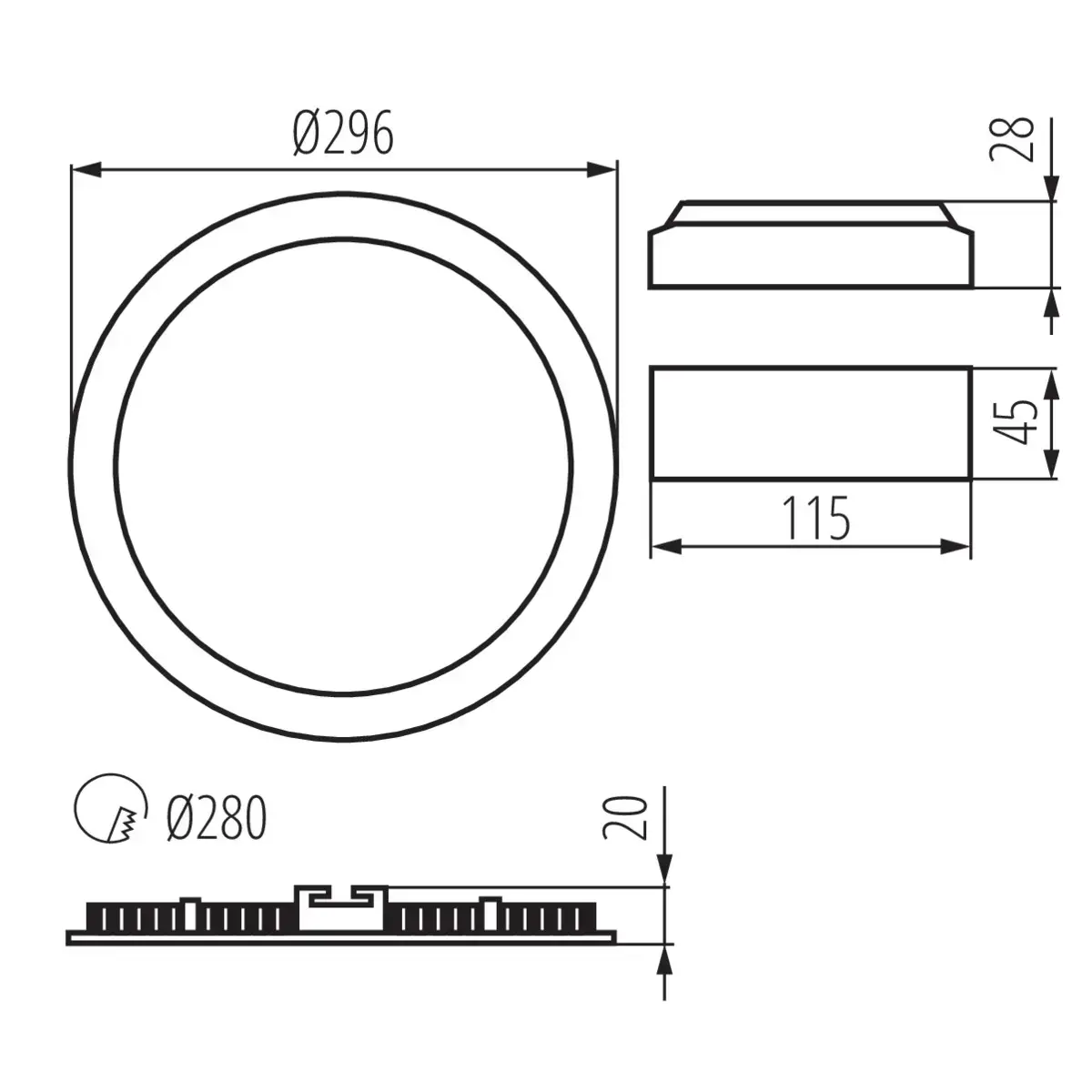 Griestu gaismeklis Kanlux ROUNDA V2 LED24W-NW-W Photo 7
