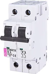 Автоматический выключатель Eti-Polam ETIMAT10 2P B 6A 10kA