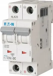 EATON PL7-C16/2-DC automātiskais slēdzis 2P 16A 10kA DC