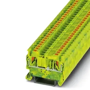 Phoenix Contact PT 2,5-PE Protective Terminal Block, 0.14-4mm², Green and Yellow