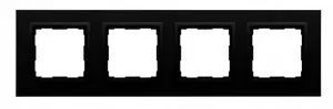 KOS 520984 Quadruple Frame, Matte Black, Painted Plastic