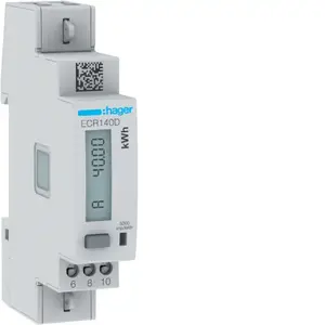 Hager ECR140D Single-Phase Electric Meter, 40A, 1M, Modbus, MID