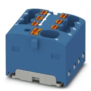Phoenix Contact PTFIX 4/6X1,5 Distribution Block, Blue, 20 Pieces