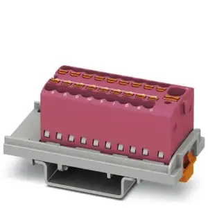 Phoenix Contact 1047464 Distribution Block PTFIX 4/18X1,5-NS35, Pink, 20 Pieces