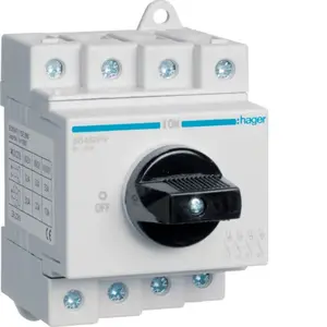 Hager SB432PV Modular PV Isolator Switch 4P 32A 1000V DC