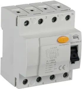 Дифференциальный выключатель Kanlux KRD10-4/100/30-AC 4P 100A 30мА тип AC