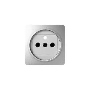 Kontakt-Simon 82068-93 Single Socket Outlet Cover with Grounding and Shutters