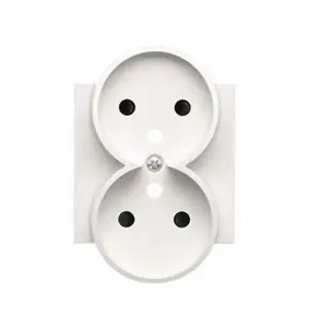 Kontakt-Simon 55 TGZ2MZP/111 Double Socket Cover for SGZ2CM, Matte White