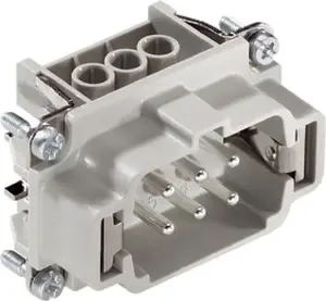 Harting EPIC H-BE 6 SS Male Connector Insert, 6P+PE, Screw Termination