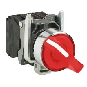 Переключатель Schneider Electric XB4BK124B5 с подсветкой, 2 положения, 24В, 1НО+1НЗ