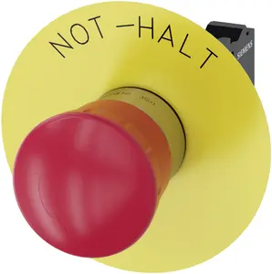 Siemens SIRIUS ACT Emergency Stop Mushroom Pushbutton, 40mm, Red, 22mm Mounting