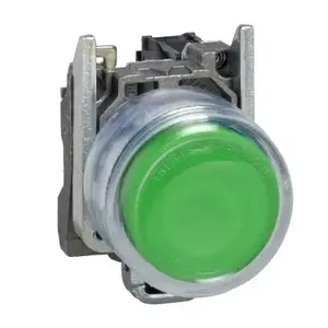 Schneider Electric XB4 Push Button, Green, 22mm, Momentary