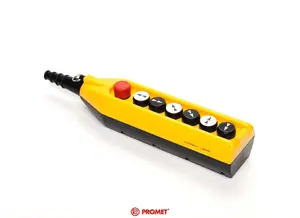 Promet PV7E30B444 Pendant Control Station with 7 Buttons and 30mm Emergency Stop