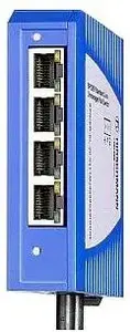 Hirschmann SPIDER III rūpnieciskais komutators ar 4x10/100 Mbit/s RJ45 un 1x100 Mbit/s SM SC portiem