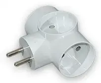 PAWBOL D.3804 3-Way Plug-in Socket Adapter, White