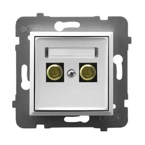 Одинарная акустическая розетка Ospel GGN-1U/m/00 белого цвета