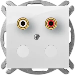 Одинарная акустическая розетка ELEKTROPLAST CARLA, белая