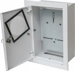 Alfako A-RW18E Flush-Mounted Metal Distribution Board for Electronic Meter, 1-Phase, RAL 9003