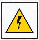 Ergom TZO Warning Sign Plate 74 x 74 mm, 10 pieces