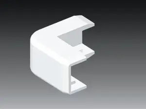 Kopos LH External Corner Cover for Cable Trunking 15 x 10 mm White