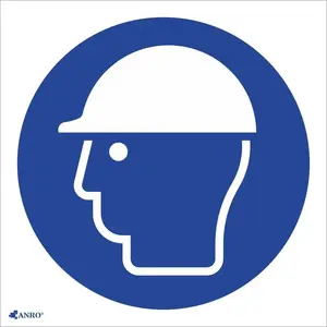 ANRO Safety Sign Protect Your Head with Signature IM/014/1/C1/F