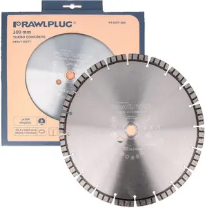 RAWLPLUG RT-DDT-300 Turbo Concrete Diamond Blade 300 x 25.4 mm