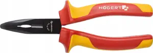 Högert Technik HT1P923 VDE Insulated Bent Long Nose Pliers 200mm 1000V