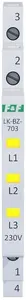 FF LK-BZ-703Y 3-Phase Modular LED Indicator Light with Protection, Yellow, 230V
