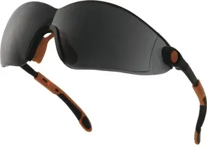 Delta Plus Vulcano2 Single-Lens Polycarbonate Safety Glasses, Smoke Tint
