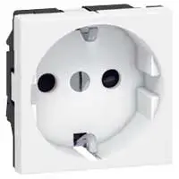Розетка Legrand Mosaic Schuko 16A 250В, черная и белая