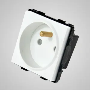 Модульная розетка с заземлением Touchme TM625W, белая
