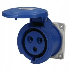 Spamel SP23273 Straight Panel Socket 32A 3P 230V IP54
