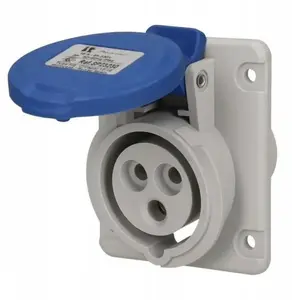 Spamel SP23230 Angled Panel Socket 16A 3P 230V IP54