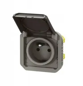 Legrand Plexo 069840L 2P+Z kontaktligzda ar skrūvspailēm 16A 250V antracīta krāsā