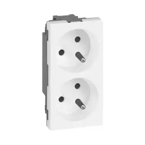 Двойная электрическая розетка Kontakt-Simon 50000468-030 2x230В 16А белая