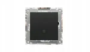 Одноклавишный кнопочный выключатель Kontakt-Simon 55 с LED-подсветкой, 10 AX, 250 В, матовый черный