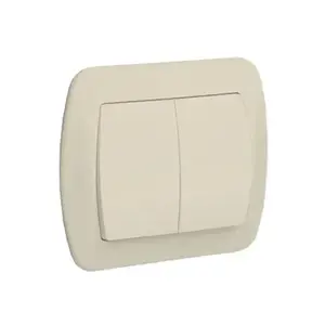 Kontakt-Simon AW5/12 Double Light Switch, 10A 250V, IP20, Beige