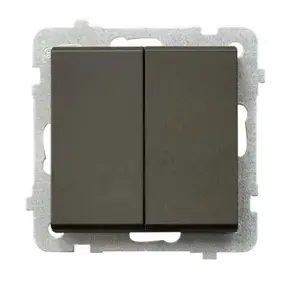 Ospel Sonata ŁP-2R/m/40 Double Light Switch, 16A, 250V, Brown