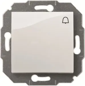 Elektro-Plast Carla Single Bell Push Button, White