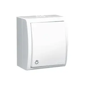 Kontakt-Simon AQS1L/11 Pushbutton Switch, 10A 250V, White