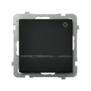 Ospel Sonata ŁP-5RS/m/33 Light Switch with Illumination, 10A, IP20, Black