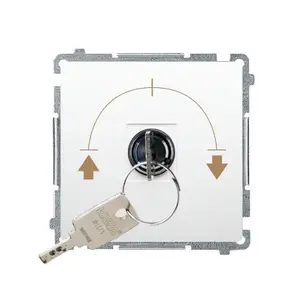 Kontakt-Simon BMWZK.01/11 Shutter Switch with Key, White, 5A 250V