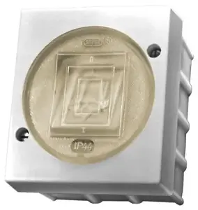 Ospel Lambda ŁNH-6L/00 Hermetic Bell Push Button Switch, IP44, 250V, 6A, White