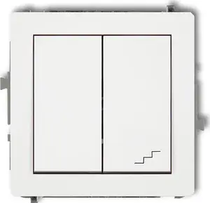 Karlik Deco 25DWP-10.2 Single-Pole and Staircase Switch with Separate Power Supply, Matte White