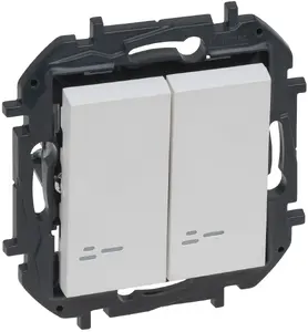 Legrand Niloe Step Double Pole Switch with Illumination, 10A, White
