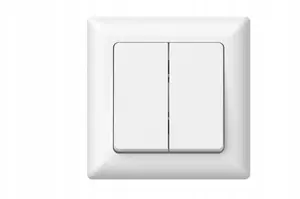 Düwi Varia Flush-Mounted Double Rocker Switch, White