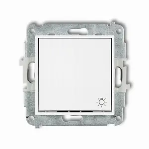 Karlik ICON 25IWP-5 Momentary Light Switch Mechanism, Matte White