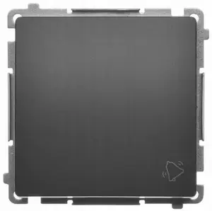 Kontakt-Simon Basic Doorbell Push Button Module 10AX 250V with Quick Connect Terminals Black